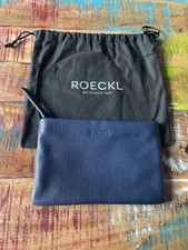 ROECKL Pouch Tasche Utensilientasche Kosmetiktasche Blau mit Schutzbeutel