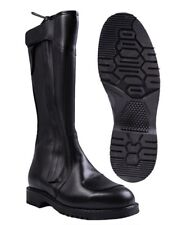 ORIGINAL NEU BUNDESWEHR STIEFEL FELDJÄGER ESKORTE MOTORRAD SCHWARZ LEDER BW