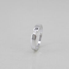 Ring Solitär in 375/9k Weissgold, Brillant  ca. 0,08 ct Spannringoptik, Gr. 54