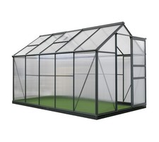 Gewächshaus Treibhaus Pflanzenhaus Aluminium anthrazit Westmann 312x192x201cm