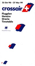 [e49] Flugplan / Timetable - Crossair - Winter - 1998 / 1999