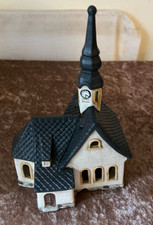 Licht Kirche, 20 cm, G. Wurm Porzellan (u)