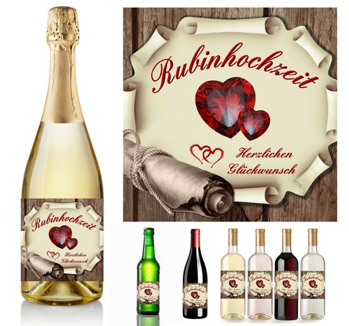 Aufkleber flaschenetikett - 1,