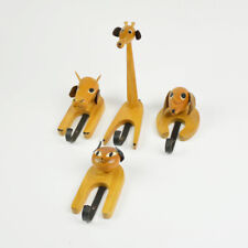 4 x Wonny Kleiderhaken - Vintage - Garderobenhaken - Tiere - Hund - Katze - Kuh