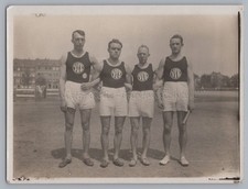 Stuttgart 1931 VfB Leichtathletik Staffellauf Fußball Stollenschuhe Foto 1930er