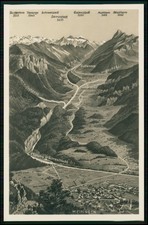 Meiringen Aareschlucht Grimsel Schweiz Panorama Reliefkarte Alpen Berge Haslital