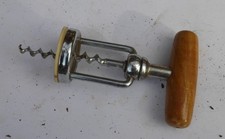 alter Vintage Weinöffner Korkenzieher Holzgriff Echt Holz Griff old corkscrew