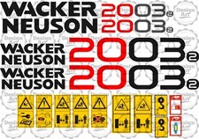 Wacker Neuson 2003 Mini Bagger Digger Aufkleber Set Decals