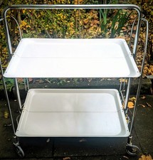 Dinett Bremshey Servierwagen – Weiß – Original 70er Jahre – Sehr guter Zustand!