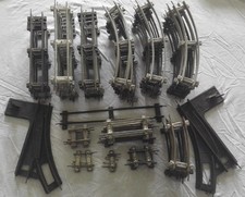 Märklin Spur 0 Konvolut 61 Blechgleise + 2 Weichen Uhrwerkbahn