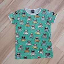 Sehr cooles Villervalla T- Shirt Bio Jersey grün/ bunt, Gr. 122, Hündchen...