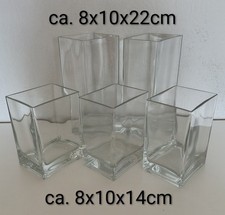 3 Kleine + 2 Große Glasvase