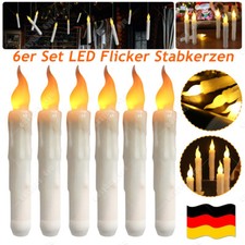 6/12er LED Stabkerzen Flicker