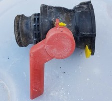 Wassertank IBC Container Auslaufhahn Kugelkopfventil Kugelkopfhahn SCHÜTZ rot