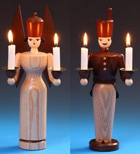 Engel und Bergmann natur Holz