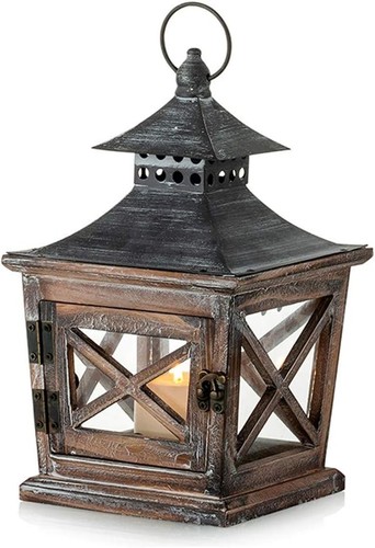 Laterne holz 27cm - laterne,