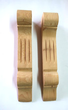Applikationen Weichholz Holz, Kapitelle, Holzzierteile 2 Stück neu