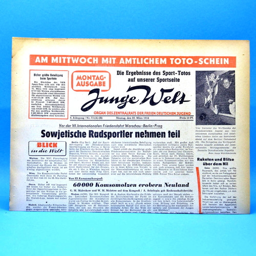 Junge welt 1954 - junge, 22.03.1954