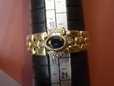schöner Ring ca. 20 mm ca. 3,4 g 585 Gold Saphir Diamant