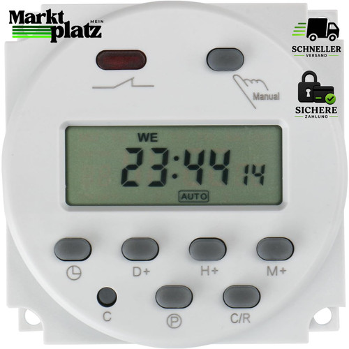 Digitale zeitschaltuhr 12v - zeitschaltuhr, 16a