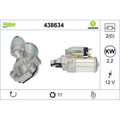 Starter valeo 438634 - starter,