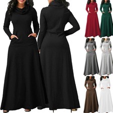 Damen Stehkragen Maxikleid |