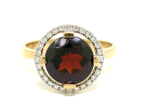 Granat brillant ring 585 - brillant,