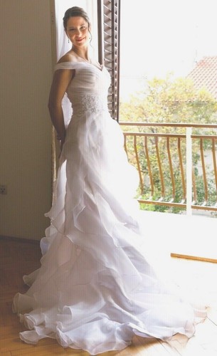 Hochzeitskleid volant organza - hochzeitskleid,