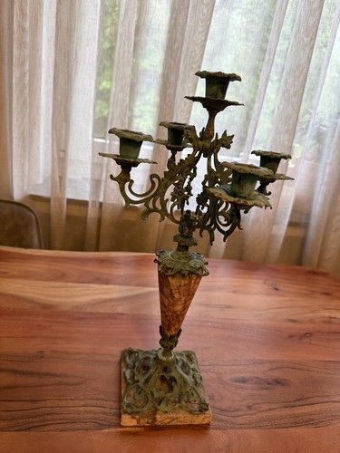 Kandelaber antik bronze marmor - antik,