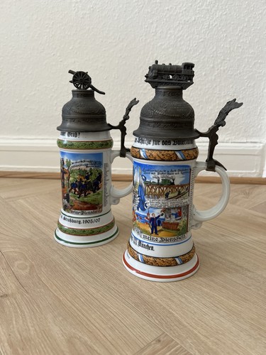 Bierseidel mit zinndeckel - mit,