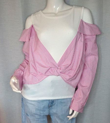 Ripp top mit knoten hemd - ripp,