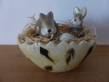 Osterdeko Eierschale Hasen im