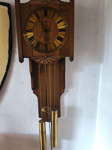 Hermle holz wanduhr - holz, mit