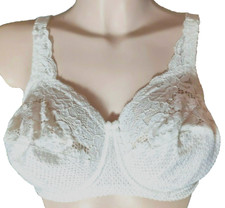 ULLA Dessous 2526 CARMEN Gr.75E Bügel-BH WEIß satiniert Dotty mit Spitze