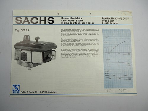 Sachs sb93 rasenmähermotor - sb93,