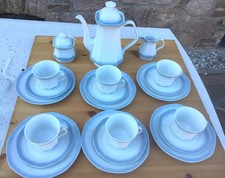 Mitterteich Bavaria Kaffeeservice für 6 Personen - Kanne, Teller, Tassen, ZD, SK