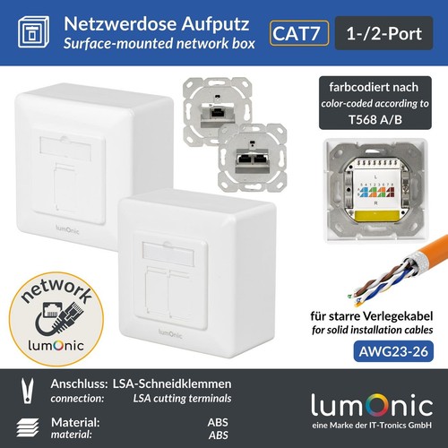 Netzwerkdose aufputz cat7 - netzwerkdose,