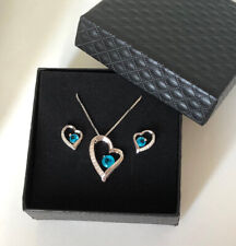 Schmuckset Ohrringe Kette Herz ❤️  Anhänger echt 925er Silber Schmuck Box Damen
