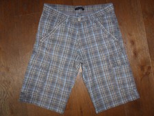 coole karierte Cargo Hose Short Bermuda Gr. 30 M blau grau schwarz John Devin