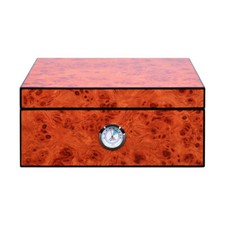 Atomic Humidor Set 2.0 Wurzelholzdekor mit Aschenbecher, Cutter + Zigarrentasche