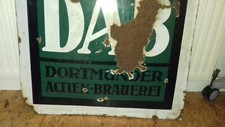 Emailschild alt DAB Bier-Schild Bier-Werbung selten DEKO LOFT KNEIPE Vorkrieg?