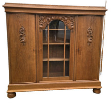 JUGENDSTIL  BÜCHERSCHRANK -  EICHE  -  ca 1900