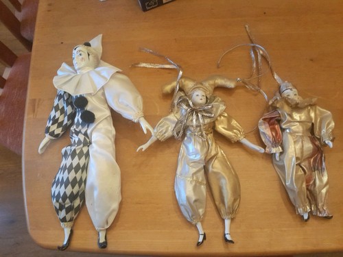 Harlekin pierrot puppen - harlekin,