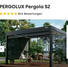 Pergola Aluminium Terrassenüberdachung Sonnenschutz Lamellendach 4x3m Anthrazit 