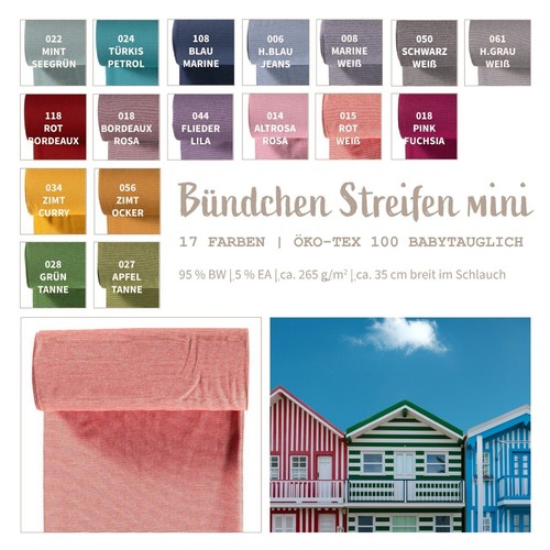 Bündchen meterware streifen - meterware,