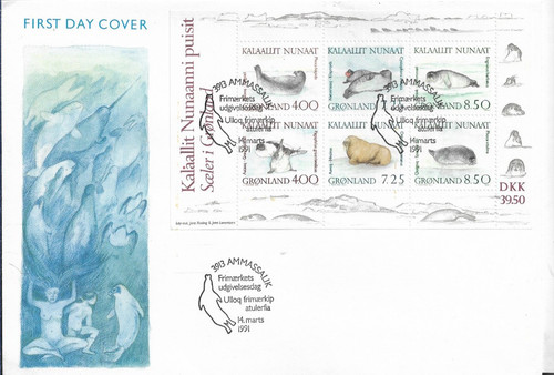 Grönland block fdc robben - grÖnland, 3