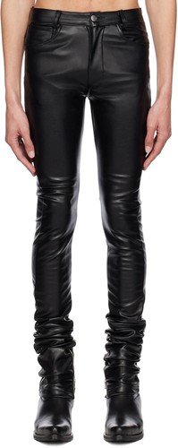 Herren schwarze lederhose 100 - schwarze,