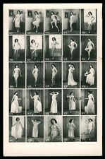 Hübsche Frau posiert in vielen Posen - 1960er - Akt Nude - Foto 9x14cm