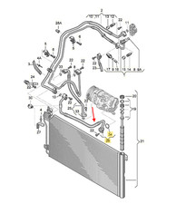 Klimaleitung Klimaanlage 7E0820744C für VW Transporter V Bus T5 2-2012- 2.0 TDI