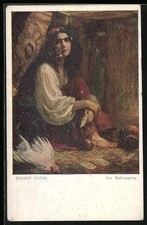 Künstler-AK Rudolf Fuchs: Die Wahrsagerin, Kartenleserin, Hellseherin 